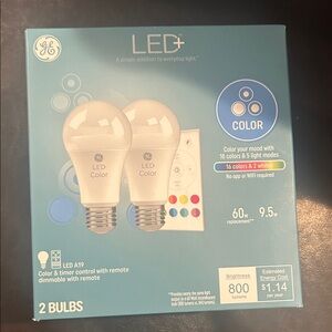 LED+ Color Changing Light Bulbs with Remote - White